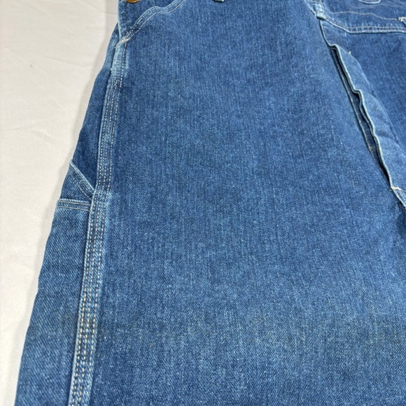 Dickies Overalls Men 38x32 Blue Denim Bib R8396PS Prewashed Workwear Vintage - Picture 6 of 15